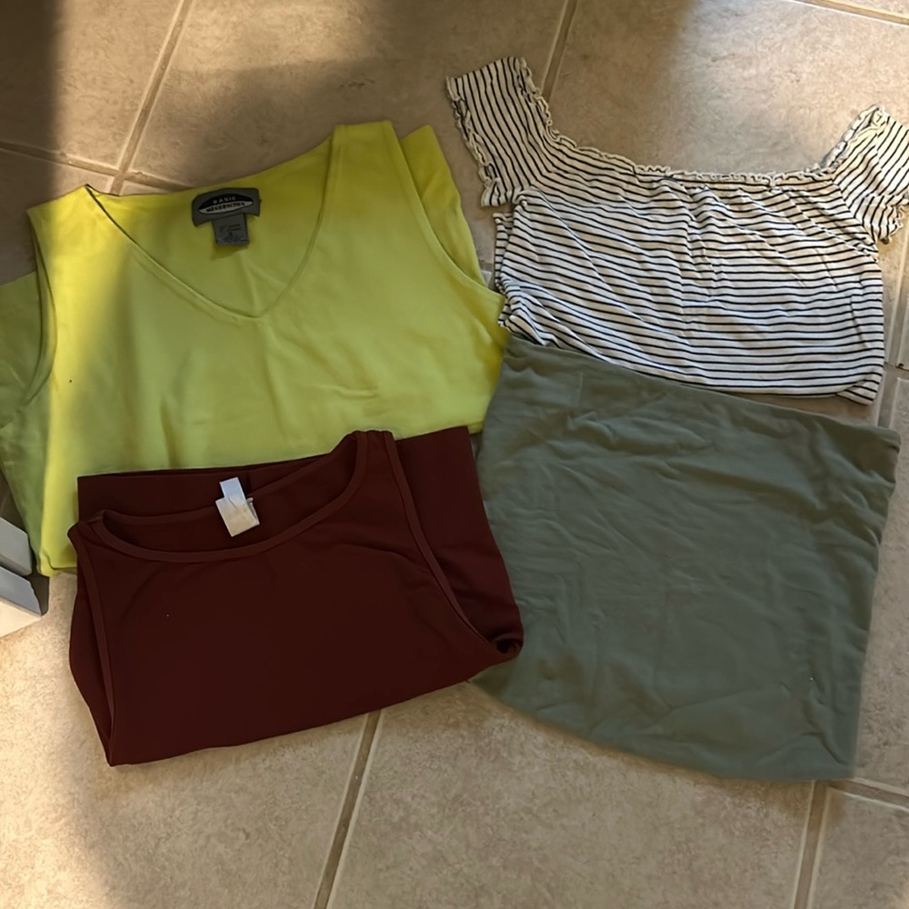 Prebundled crop tops and vests